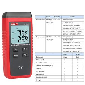 Termómetro Digital UNI-T UT320A UT320D, Mini Termómetro de Doble Contacto con Termopar Tipo K J, Medidor de Alta Temperatura de -50 °C a 1200 °C - Product Image 4