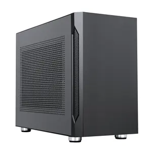 SAMA DIY Mini ITX Trường Hợp Mid Tower Flat Side Panel Máy Tính Để Bàn Trường Hợp Kim Loại Bìa Micro ATX Gaming Case