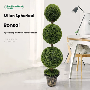 Palle di Erba Sintetica Rotonde da 120 CM, Alberi Artificiali, Piante Simulate, Topiaria, Piante Artificiali in Vaso - Product Image 4