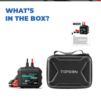 Analyseur de batterie TOPDON BTMobile Pros 12V avec écran LCD, testeur de batterie portable pour voiture et moto