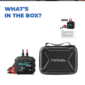 Analyseur de batterie TOPDON BTMobile Pros 12V avec écran LCD, testeur de batterie portable pour voiture et moto - Product Image 6