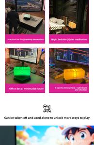 Lampe à monnaie <span class=keywords><strong>GTA</strong></span> à lévitation magnétique - Lumière LED flottante en forme de dollar, Décoration de salle de jeu, Veilleuse RGB - Product Image 6