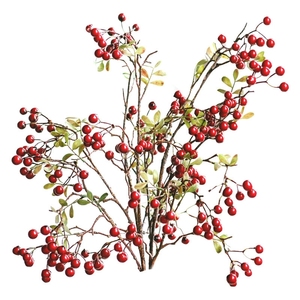 Tiges de baies rouges artificielles, branches de houx d'<span class=keywords><strong>hiver</strong></span> avec feuilles vertes pour centre de table, <span class=keywords><strong>décoration</strong></span> de mariage, garnitures de vase - Product Image 6