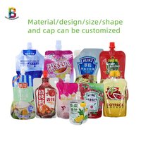 Sachets Doypack en aluminium personnalisables de 200 ml, qualité alimentaire, pour jus, avec bec verseur, vente en gros