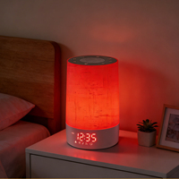 Nueva Máquina de Sonido Blanco con Sonidos de la Naturaleza, Reloj Despertador y Función de Snooze, Luz de Ayuda para Dormir con Simulación de Amanecer y Atardecer, Reloj de Mesa