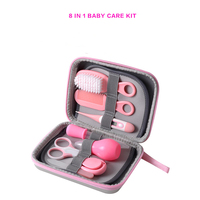 Kit de Cuidado Básico para Bebés 8 en 1 con Logotipo Personalizado, Set de Manicura de Acero Inoxidable, Incluye Bolsa y Caja de Almacenamiento