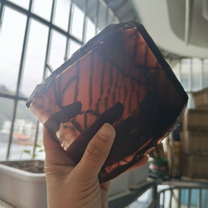 Cristal synthétique hydrothermal brut non taillé, pierre précieuse fumée, matière première pour bijoux - Product Image 2