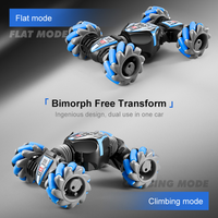 Voiture télécommandée 2,4 GHz RC Drift Stunt avec rotation 360°, contrôle par geste lumineux via application, portée 100m+, jouet pour enfants intérieur/extérieur, fonction de suivi à distance