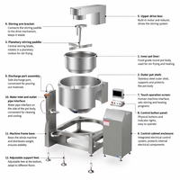 SEMIKRON Wok Friteuse Électrique Professionnelle à Agitation Planétaire Automatique 40000W 380V SMK-QB-P1200 en Acier Inoxydable pour Cuisine