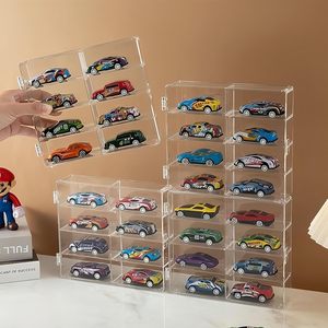1/64 Scale Clear Acrylic Display Case for Hot Wheels &amp; <strong>Matchbox</strong> Cars Dust Cover Storage Box Compatible Hot Wheels <strong>Collection</strong> - Product Image 1