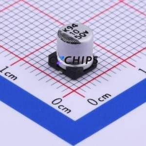 Condensador Electrolítico de Aluminio SMD MVK 50V10M 5*5, D5xL5mm 10uF 20% 50V 19mA-120Hz - Product Image 1