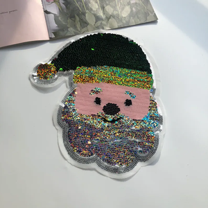 Tùy chỉnh thiết kế <span class=keywords><strong>sequin</strong></span> thêu vá Santa <span class=keywords><strong>sequin</strong></span> các bản vá lỗi đảo ngược hai mặt các bản vá lỗi - Product Image 2