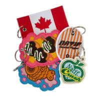 Heetverkopende op maat gemaakte geborduurde karabijnhaak sleutelhanger groothandel goedkope prijs Anime Fries logo hond fruit promotiegeschenken sleutelring