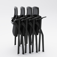 Chaises de conférence pliantes réglables avec panneaux en maille plastique pour salle de réunion, tableau d'écriture et tablette, chaise de formation pour ordinateur
