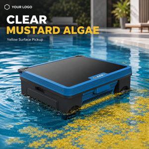 Robot nettoyeur de piscine et skimmer auto-rechargeable pour piscines hors sol, élimine les algues <span class=keywords><strong>moutarde</strong></span> claires, logo personnalisé - Product Image 1