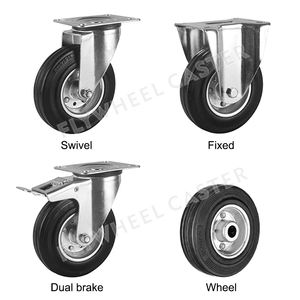 ล้อยางอุตสาหกรรมขนาด6นิ้ว80/<span class=keywords><strong>100</strong></span>/125/160/200มม. ทำจากเหล็กขอบล้อสำหรับงานหนักขนาดกลางชนิดยุโรป - Product Image 5