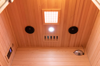 Sauna extérieur infrarouge lointain pour 2 personnes, en bois massif, pour usage en jardin