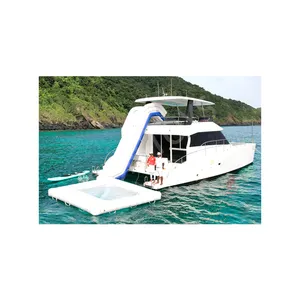 Aqua Floating Island Sea Floating Resort Islands gonfiabile galleggiante Ocean Sea piscina con rete di sicurezza per barche Yacht