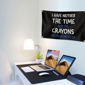 ฉันไม่มีเวลาสำหรับผ้าตกแต่งผนังขนาด 3x5 ฟุตสำหรับห้องพักหอพักวิทยาลัย ห้องนอน ห้องนั่งเล่น - Product Image 4