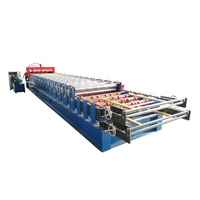 Machine de formage de tuiles de toiture à double couche entièrement automatique, machine de production de tuiles de toiture vernissées et ondulées, ligne de production de carreaux de sol