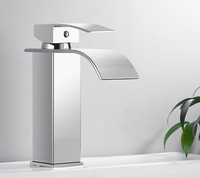 Robinet cascade de salle de bains chaud et froid, mitigeur de lavabo à quatre côtés, robinet de cascade à grande bouche chaude et froide, nouveauté,