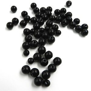 Factory Wholesale 4/6/8/10mm <strong>Black</strong> Glass <strong>Beads</strong> Smooth Round Loose Spacer <strong>Beads</strong> for Jewelry Making DIY Bracelets - Product Image 1