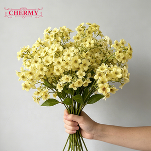 TH1585 Flores Artificiales <span class=keywords><strong>de</strong></span> Flores Silvestres Blancas con Tacto Real, Tallo Individual, para Arreglos Florales Rústicos para Bodas y Hogar - Product Image 3