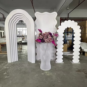 Декоративные принадлежности ZKAI: белая арка-фон, круглая арка-стойка для свадебных торжеств - Product Image 1