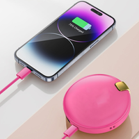 Chauffe-mains électriques portables 4000 mAh avec miroir de maquillage, rechargeables et réutilisables, chauffe-mains électriques de 3 pouces pour l'extérieur