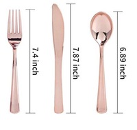 Vente en Gros de Sets de Couverts Jetables Dorés Roulés, Comprenant Fourchettes, Couteaux, Cuillères et Serviettes, pour Fêtes et Mariages