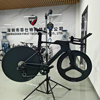 Vélo Twitter T3/TT Wheeltop sans fil électrique 24 vitesses, roue arrière à disque, roue avant à 3 rayons, vélo entièrement en carbone