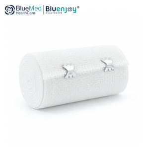 BLUENJOY Bande élastique médicale en spandex <span class=keywords><strong>blanc</strong></span> naturel, tissage uni, pour pansement des plaies - Product Image 4