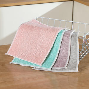 Paño de cocina de doble capa de microfibra, toalla de limpieza súper absorbente, fuerte poder de eliminación de grasa, paño fácil de limpiar - Product Image 5