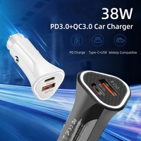 Vente flash - Chargeur de voiture compact 20W Mini P23 USB Type-C PD QC3.0 5V/1A pour téléphone portable