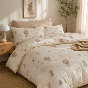 TENCEL de Tamaño Personalizado ™   Funda de Edredón de Lyocell con Estampado de Animales, Fabricante de Ropa de Cama Infantil OEM ODM - Product Image 6