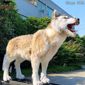 놀이 공원 동물원 쇼핑몰 장식에 대한 CE 표시와 시뮬레이션 동물 모델 실물 크기 Animatronic Aenocyon Dirus - Product Image 2