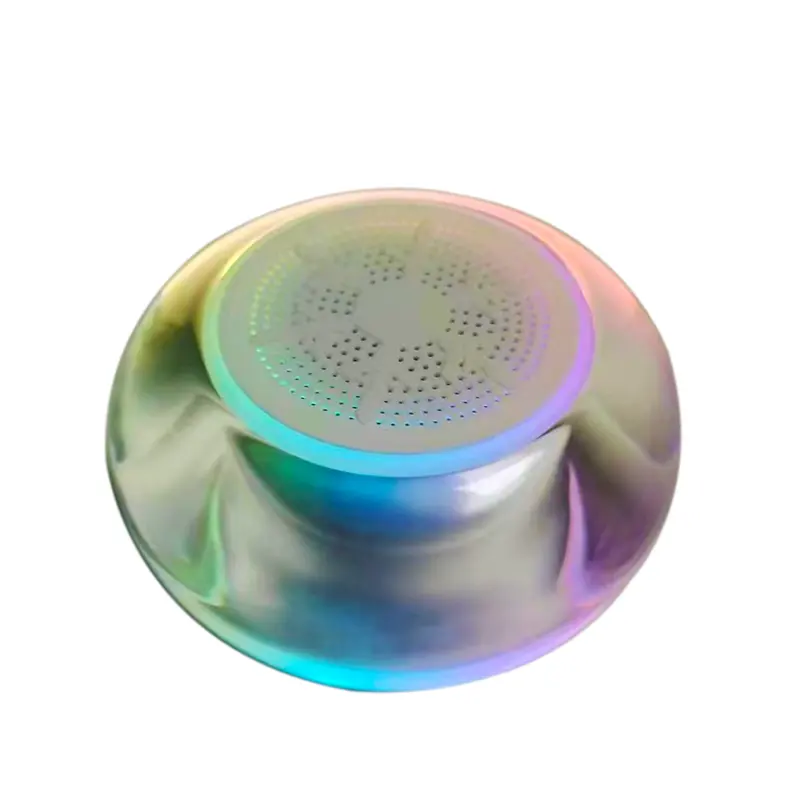 CS-F89 Speaker TWS Mini Bass bentuk Ingot, Speaker transparan lampu kilat dengan lampu berwarna