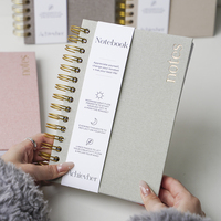 Carnets de notes A5 en lin à couverture rigide pour cadeaux promotionnels en gros – Série Achievher