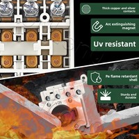 Interrupteur d'isolement CC photovoltaïque solaire 4 pôles DC1200V 32A, sectionneur de chaîne PV, boîtier de combinaison, module d'alimentation, interrupteur principal
