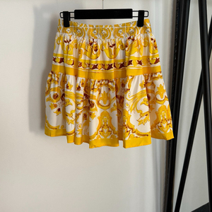 Nouveau <span class=keywords><strong>t</strong></span>-<span class=keywords><strong>shirt</strong></span> court à col en V pour <span class=keywords><strong>femme</strong></span> avec taille nouée et ensemble de jupe imprimée à motif <span class=keywords><strong>vintage</strong></span> à manches courtes - Product Image 5