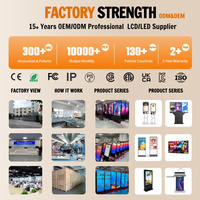 Papan Iklan Digital Luar Ruangan Pintar 32 43 49 55 Inci Layar LCD A-Frame Kontrol WiFi Cloud