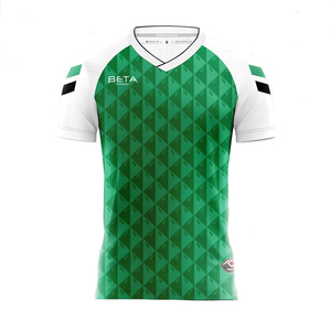 Nuovo arrivo maglia da calcio generica di alta qualità per il produttore di maglie da calcio con il fornitore all'ingrosso a buon mercato bianco e <span class=keywords><strong>verde</strong></span> maglia da calcio - Product Image 2