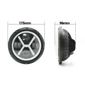 Venta al por mayor 65W 7 pulgadas X Shape Round Headworklight <span class=keywords><strong>Precio</strong></span> de fábrica Haz alto/bajo para coche y camión Color blanco para <span class=keywords><strong>FJ</strong></span> <span class=keywords><strong>Cruiser</strong></span> - Product Image 4