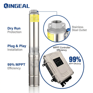 Pompe solaire industrielle de 4 pouces en acier inoxydable 110V 2HP à grand débit pour les distributeurs d'irrigation agricole au Nigeria - Product Image 4