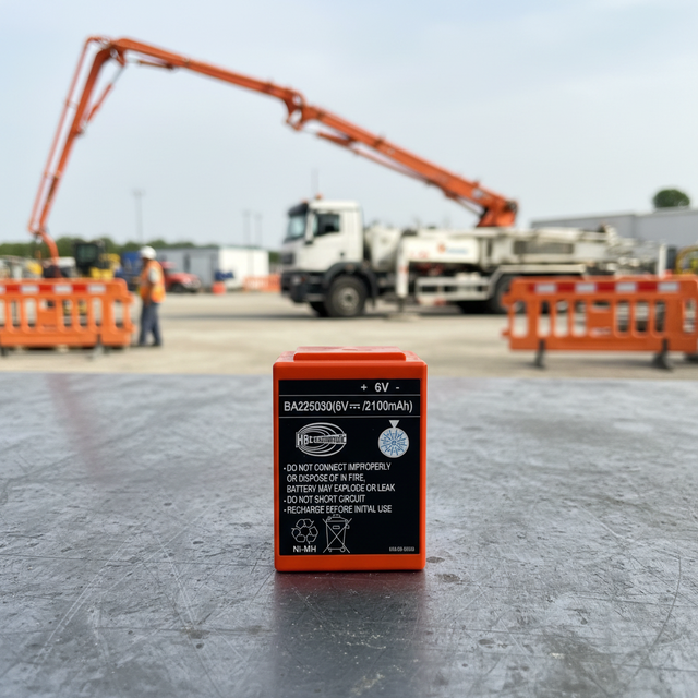 Source Factory  Concrete Pump Remote Control Battery HBC Radiomatic  6V 2100 MAh  Model BA225030