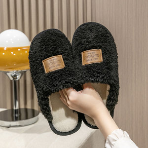 Pantuflas de Moda de Algodón Cálido para Mujer, Diseño Nuevo, Pantuflas de Lujo Peludas con Estampado, Pantuflas para el Hogar - Product Image 5