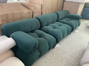 Mid century Classical Velvet <strong>Sofa</strong> Design Furniture <strong>Sectional</strong> <strong>Sofa</strong> for Living Room Mario Leisure Combination <strong>Sofa</strong> - Product Image 4