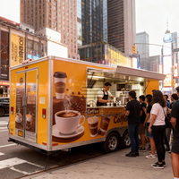 Nouveau chariot commercial de camion de nourriture de boulangerie de fromage d'arachide de chocolat de biscuit de fruit de conception bon marché avec le climatiseur