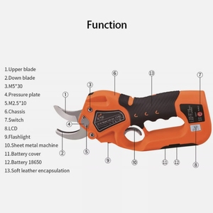 Điện cắt tỉa cắt 20 mét cắt đường kính với ánh sáng LED & LCD hiển thị, xách tay không dây cây ăn quả pruner Kit điện kéo - Product Image 2