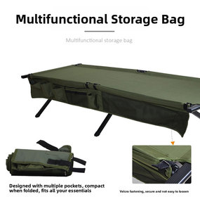 <span class=keywords><strong>Lit</strong></span> <span class=keywords><strong>pliant</strong></span> de camping en plein air pour enfants, en tissu Oxford imperméable, avec support en alliage d'aluminium portable - Product Image 5